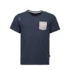 POCKET ORNAMENT-DARK BLUE-L pánské tričko tmavě modré