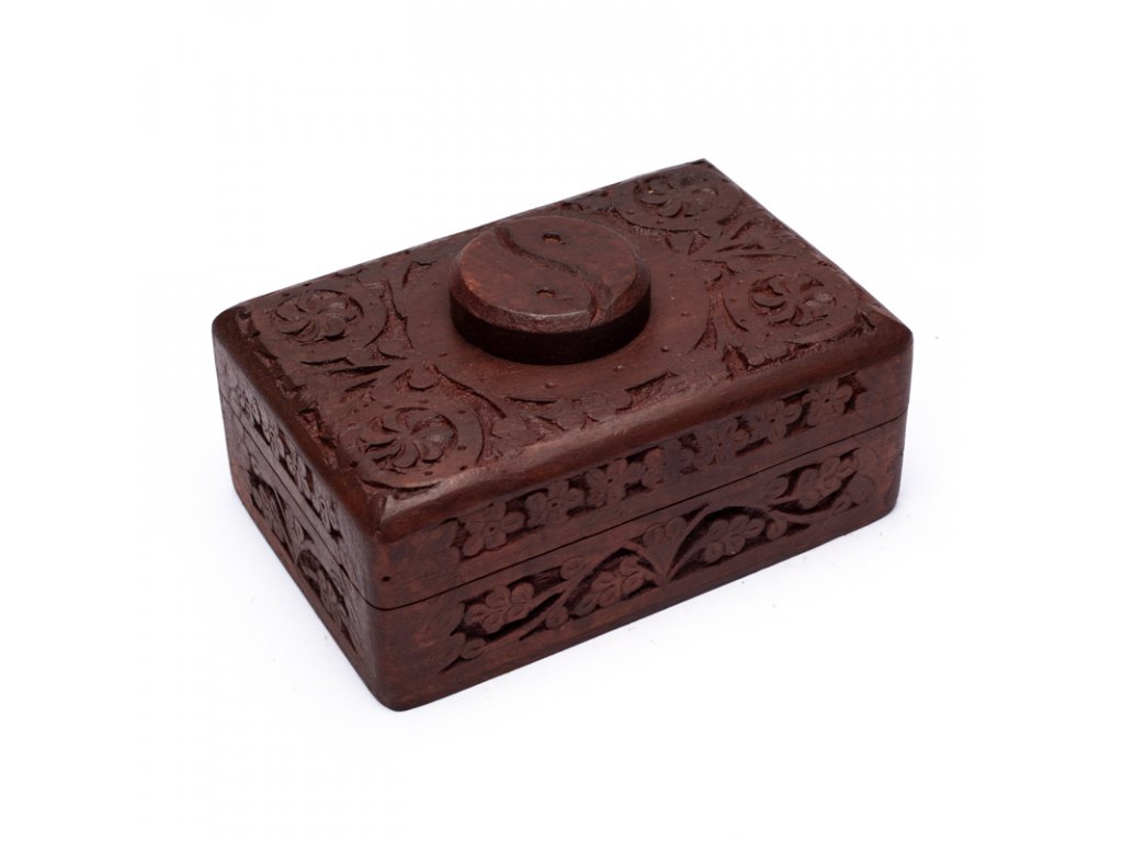 Dřevěná krabička na tarot nebo šperky yin yang - 15.5x10x6.5 cm - E-shop  Slunečnice