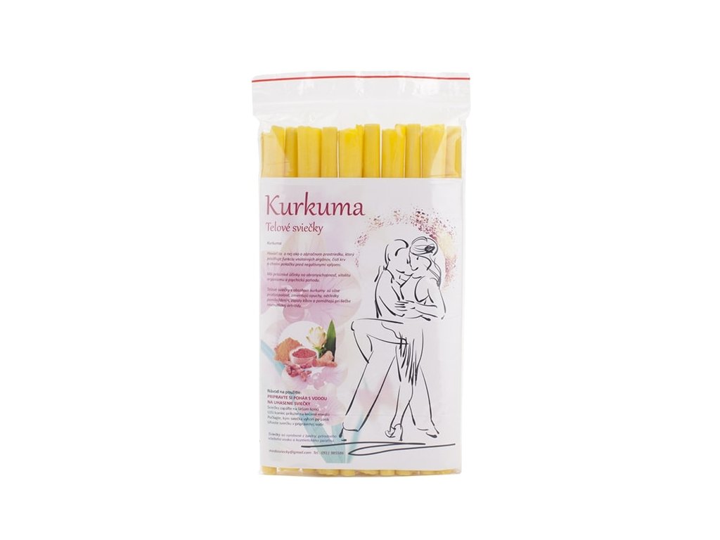 produkt telove sviecky z kurkumy