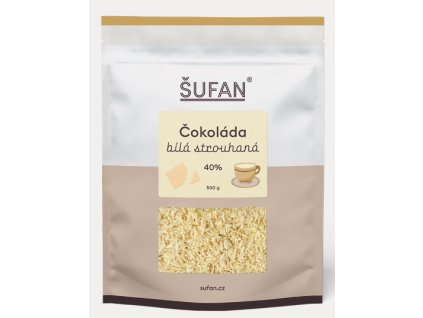 čokoláda bílá strouhaná šufan