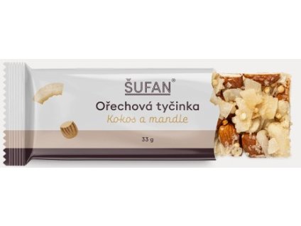 Ořechová tyčinka kokos a mandle šufan
