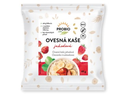 ovesná kaše probio jahodová bezlepková