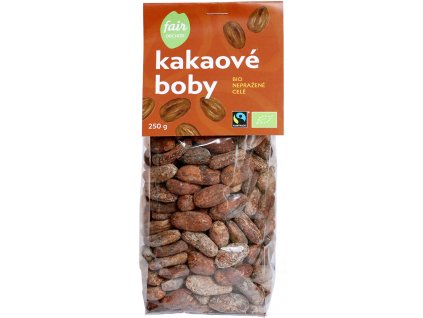 Bio nepražené kakaové boby celé 250 g