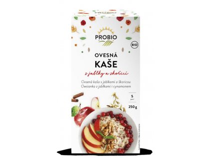 BIO OVESNÁ KAŠE S JABLKY A SKOŘICÍ 250 G