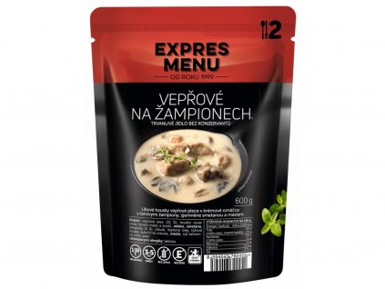 VEPŘOVÉ NA ŽAMPIONECH 600G (2 PORCE)