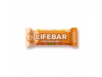 Lifebar Protein oříšková s vanilkou BIO RAW