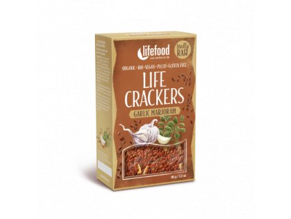 LIFE CRACKERS à la bramborák česnekové s majoránkou BIO RAW