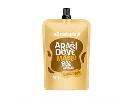 allnature arasidove maslo s bilou cokoladou 50 g