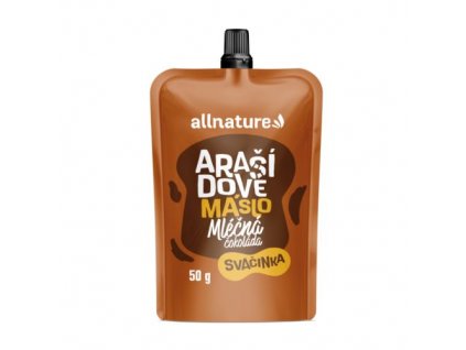 allnature arasidove maslo s mlecnou cokoladou 50 g