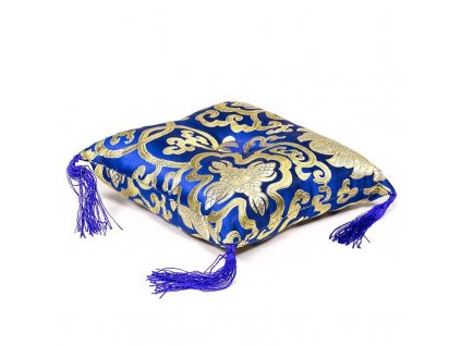 Polštář pod tibetskou mísu modrý 21x6cm