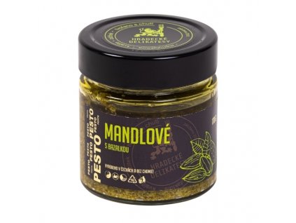 Mandlové pesto  s bazalkou 170g