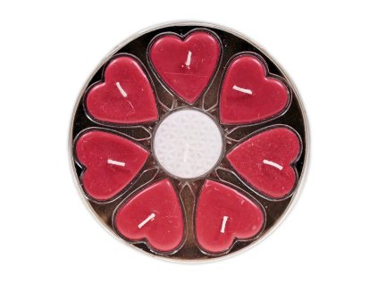 Svíčky ve svaru srdce set  4x2 cm