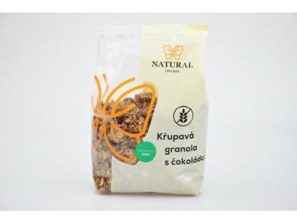 26119 krupava granola s cokoladou bez lepku natural 300g