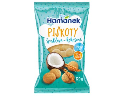 špaldové piškoty s kokosem kávoviny