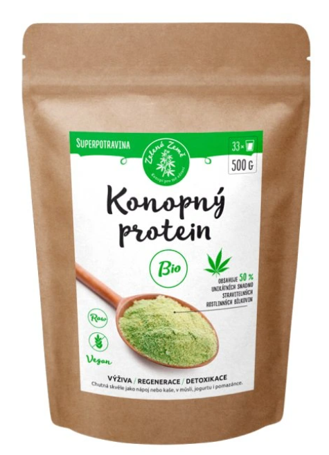 Zelená Země Bio konopný protein 500g