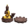 96771 1 stojan na vonne kuzely backflow maly buddha zlaty 12x10x9 cm mani bhadra