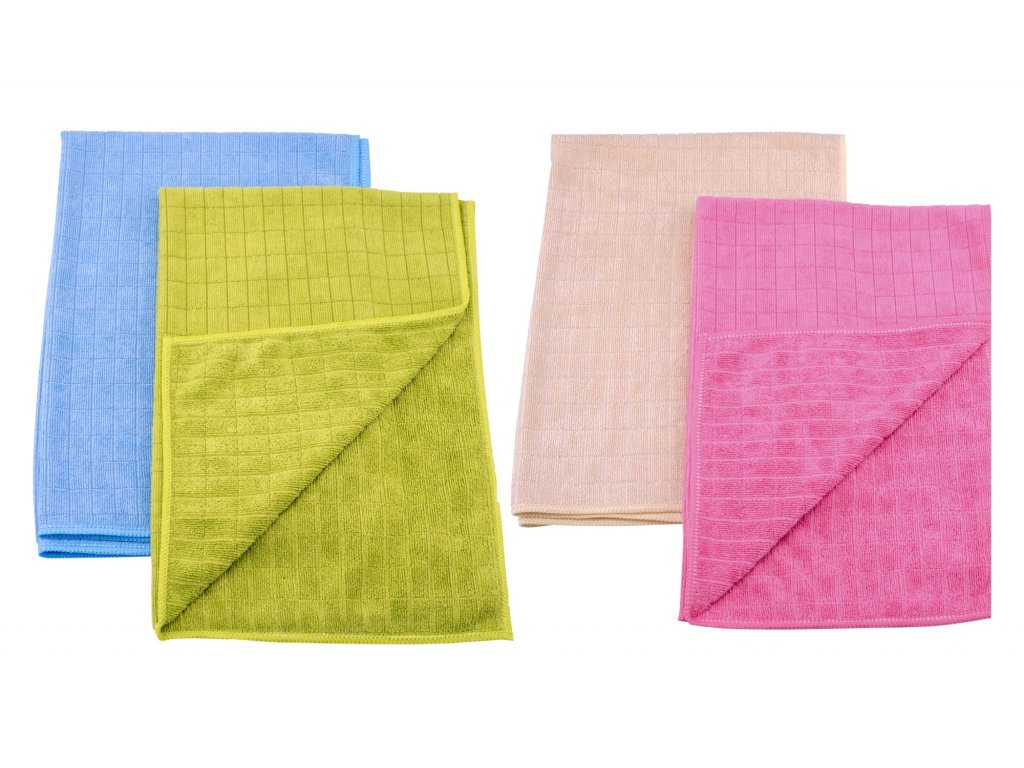 purclean 2er set microfasertuecher mit 30 polyamide extra saugstark ca 60 x 40 cm