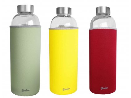 Láhev na pití skleněná v ochranném pouzdru 1000ml