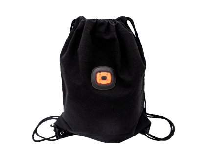 10 082898 Rucksack mit LED Lampe Baumwolle LED black web