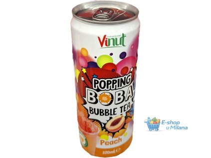 Vinut popping boba bubble tea broskev 320ml
