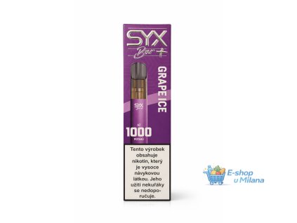 Syx Bar+ grape ICE 1000 potahů 2ml