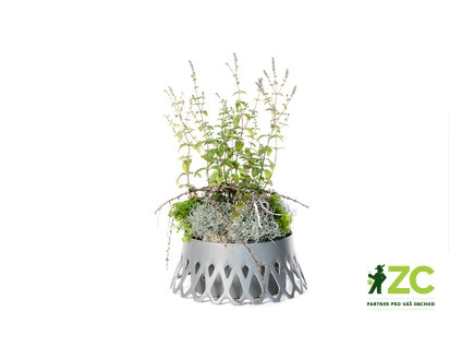 Žardina samozavlažovací Roseta - stříbrná 40 cm