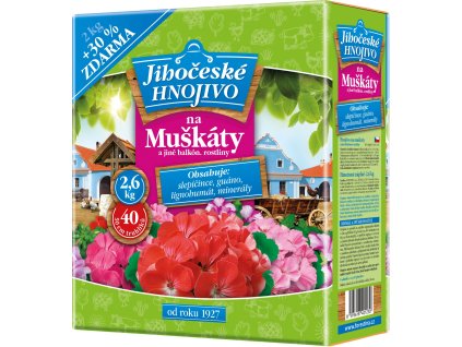 Jihočeské hnojivo - Muškáty 2kg + 30% zdarma