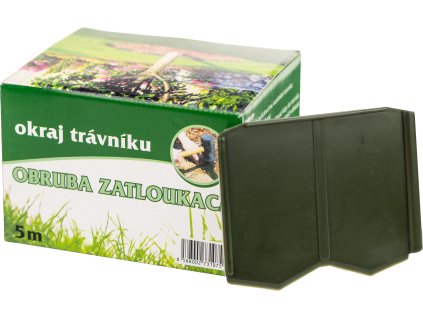 Okraj trávníku zatloukací 5 m - 12 cm zelený