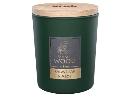Svíčka sklo - MAGIC WOOD 300 g - Palm Leaf & Aloe (cena bez slev)