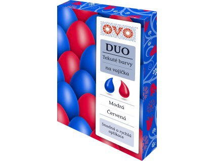 OVO - tekuté barvy DUO modrá/červená (á 20ml)
