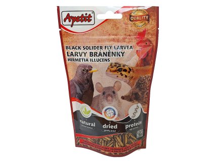Apetit - larvy bráněnky 50 g - krmivo pro ryby, ptáky, hlodavce aj.