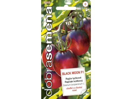 Dobrá semena Rajče tyč. - Black Moon F1 10s černé, koktejlové, chutné