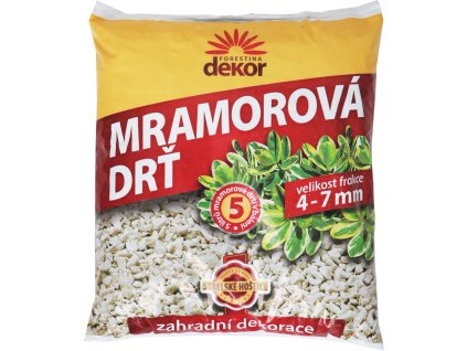 Drť mramorová 5l - 4-7 mm