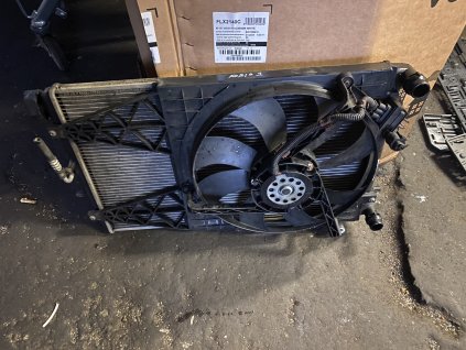 Chladič s ventilátorem kompletní Škoda Fabia 2