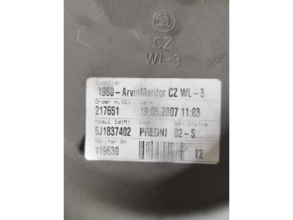 Pravá přední Stahovačka Fabia 2 Roomster 5J1 837 402 Pravá přední Stahovačka Fabia 2 Roomster 5J1837402