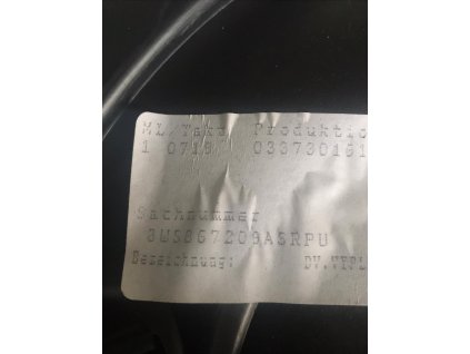 Levý zadní tapecirung Superb1 3U5 867 209 ASRPU Levý zadní tapecirung Superb1 3U5867209 ASRPU