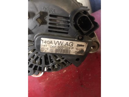 Alternátor 140A 06F 903 023 P Octavia2 Golf5 Passat B6 Audi A3 Toledo Altea Leon Transportér T5 1.9tdi 2.0tdi Alternátor 140A 06F903023P Octavia2 Golf5 Passat B6 Audi A3 Toledo Altea Leon Transporter T5 1.9tdi 2.0tdi