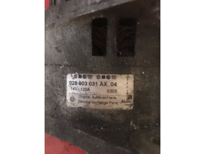 Alternátor 1.9 tdi 120A  Superb1 Passat B5 Passat B5.5 audi a4 a6  028 903 031 AX Alternátor 120A Superb1 Passat B5 Passat B5.5 028903031 AX