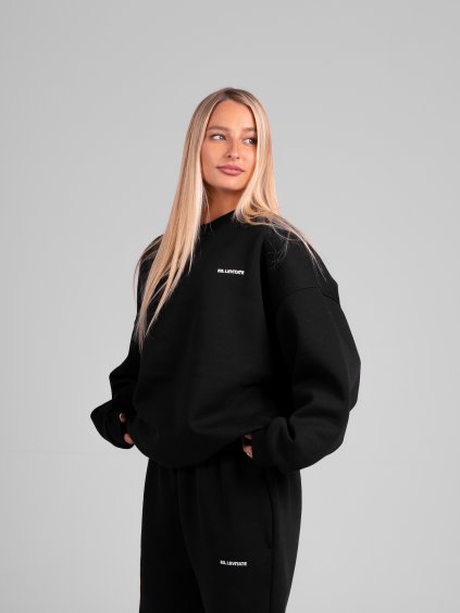 Unisex mikina bez kapuce Onyx