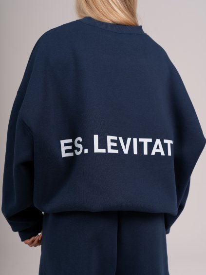 Unisex mikina bez kapuce Navy