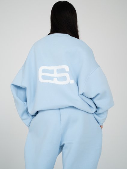 Unisex mikina bez kapuce Baby blue