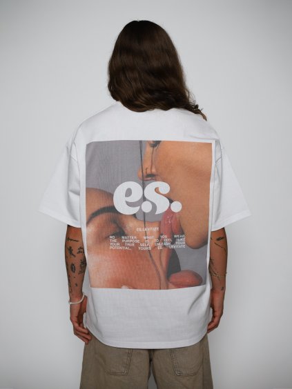 OVERSIZED Tee "Lick" - bílé