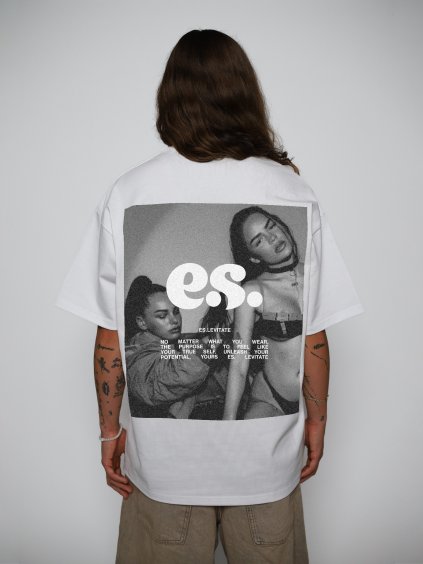 OVERSIZED Tee "B&W" - bílé