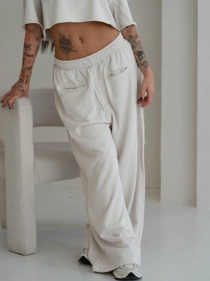 Comfy & Cream - oversized kalhoty