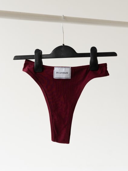 Kalhotky s vysokým pasem Maroon