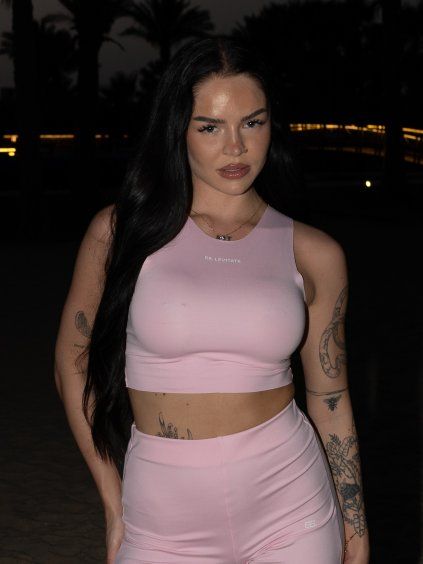 Crop Tílko Baby pink
