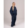 Unisex rozšířené tepláky s rozparkem Navy
