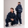 Unisex rozšířené tepláky s rozparkem Navy
