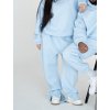 Unisex rozšířené tepláky s rozparkem Baby blue