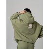 Unisex mikina na zip Olive green - 100% bavlna